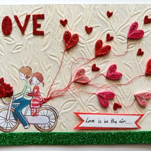 Love is in the air Greeting Card image