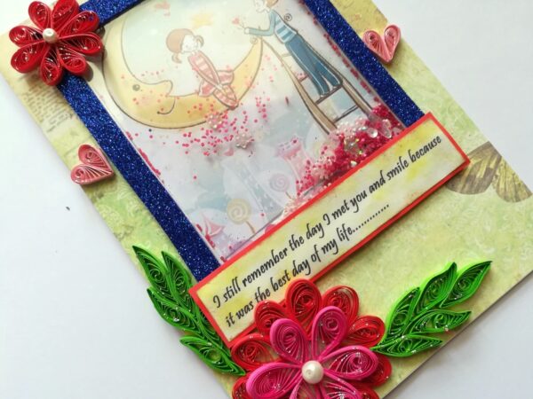 Love you to the Moon Shaker Greeting Card image Love you to the Moon Shaker Greeting Card image