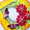 Yellow Paper Lace with Quilled Flowers Greeting Card image Yellow Paper Lace with Quilled Flowers Greeting Card image
