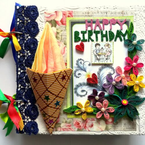 Happy Birthday Celebrate Handmade Scrapbook Album image