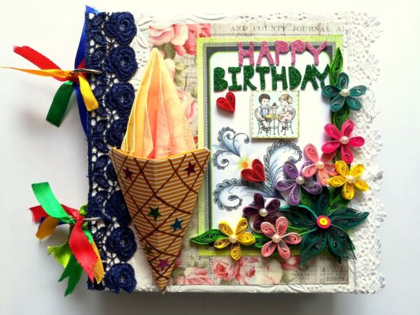 Happy Birthday Celebrate Handmade Scrapbook Album image