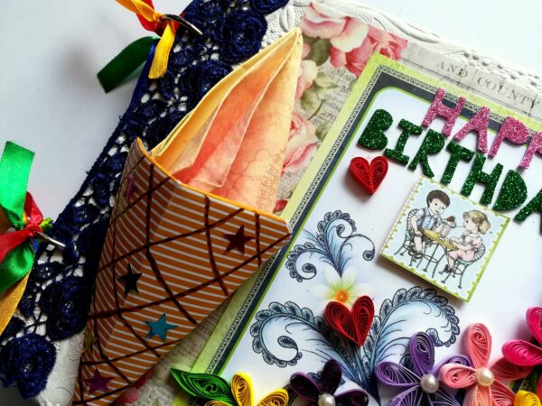 Happy Birthday Celebrate Handmade Scrapbook Album image