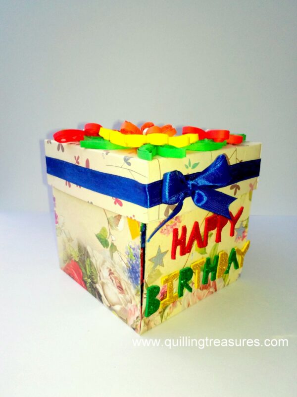 Happy Birthday Explosion Box With Battery Light Cake image Happy Birthday Explosion Box With Battery Light Cake image