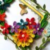Multicolored Quilled Flowers Mini Scrapbook Greeting Card image
