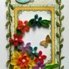 Multicolored Quilled Flowers Mini Scrapbook Greeting Card image