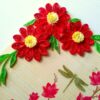 Quilled Red Flowers On Glossy Print image
