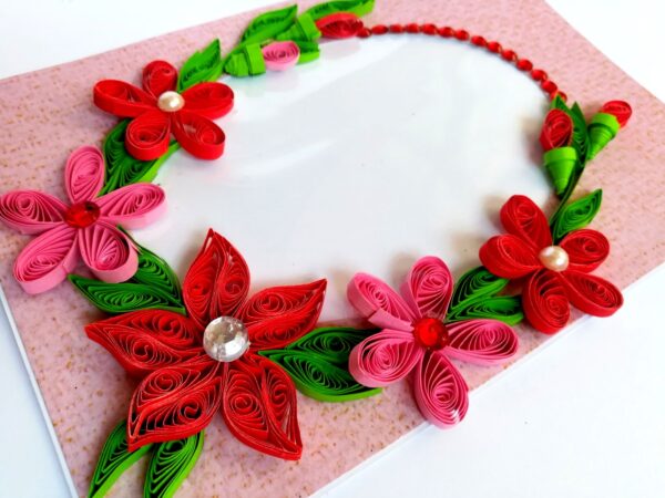 Red Themed Photo Frame Greeting Card image Red Themed Photo Frame Greeting Card image
