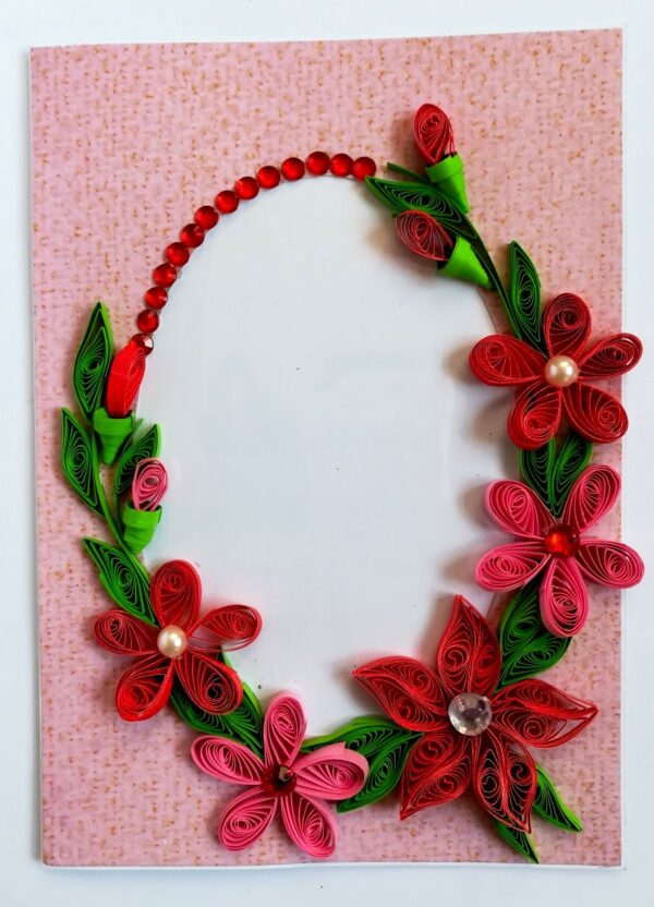 Red Themed Photo Frame Greeting Card image Red Themed Photo Frame Greeting Card image