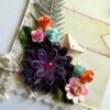 Quilled Puple Big Flower Greeting Card image