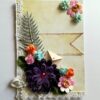 Quilled Puple Big Flower Greeting Card image
