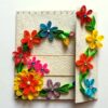 Multicolor Flowers Mini Scrapbook Greeting Card image Multicolor Flowers Mini Scrapbook Greeting Card image
