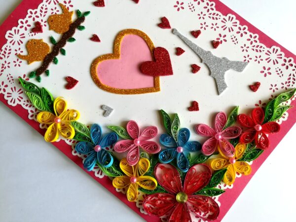 Beautiful Flowers and Love Themed Greeting Card image Beautiful Flowers and Love Themed Greeting Card image