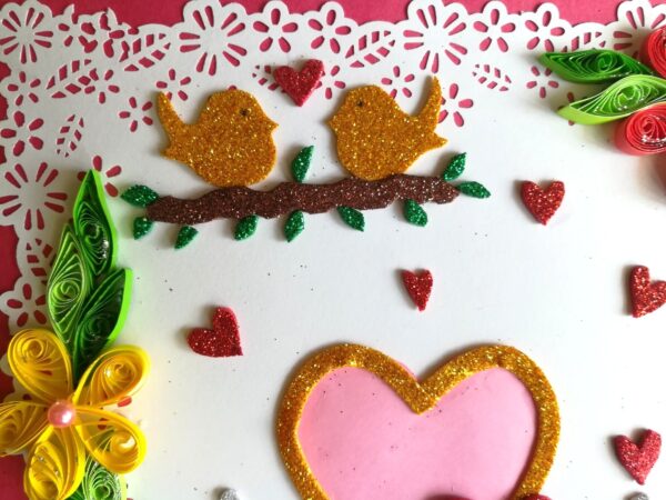 Beautiful Flowers and Love Themed Greeting Card image Beautiful Flowers and Love Themed Greeting Card image