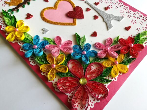 Beautiful Flowers and Love Themed Greeting Card image Beautiful Flowers and Love Themed Greeting Card image