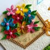 Sparkling Bicycle with Quilled Flower Basket Greeting card image