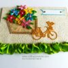 Sparkling Bicycle with Quilled Flower Basket Greeting card image