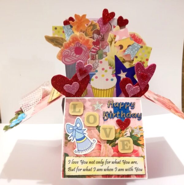 Love Birthday Card in Box Pop up image