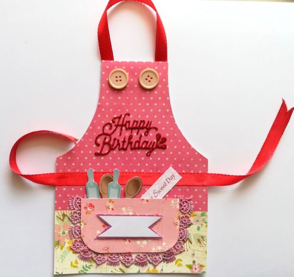 Apron Handmade Card For Mother/Wife image