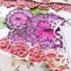 Red Quilled Flowers with Sparkling Stamped Base Greeting Card image
