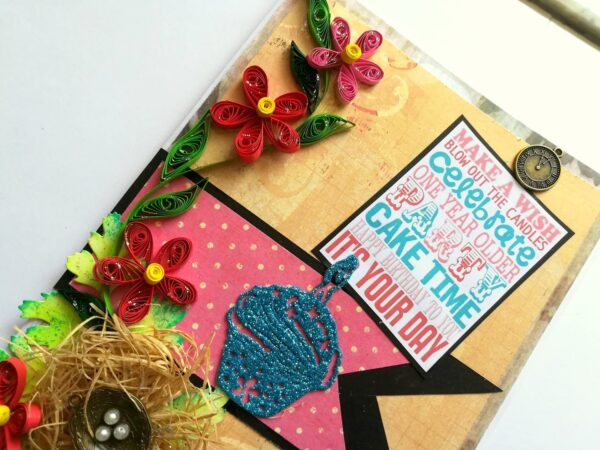 Handmade Bird Nest Birthday Greeting Card image Handmade Bird Nest Birthday Greeting Card image