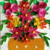 Sparkling Basket Full Quilled Flowers Greeting Card image