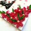 Pink Quilling Flowers Corner Love Greeting Card image