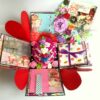 Floral Handmade Happy Birthday Explosion Box image Floral Handmade Happy Birthday Explosion Box image
