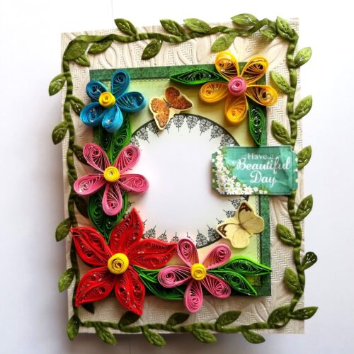 Zig Zag Fold Mini scrapbook Greeting Card image