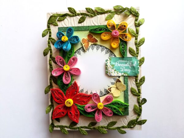 Zig Zag Fold Mini scrapbook Greeting Card image Zig Zag Fold Mini scrapbook Greeting Card image