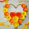 Yellow Themed Quilled Flowers in Heart Greeting Card image Yellow Themed Quilled Flowers in Heart Greeting Card image