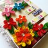 Multicolor Quilled flowers Mini Scrapbook Greeting Card image