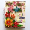Multicolor Quilled flowers Mini Scrapbook Greeting Card image