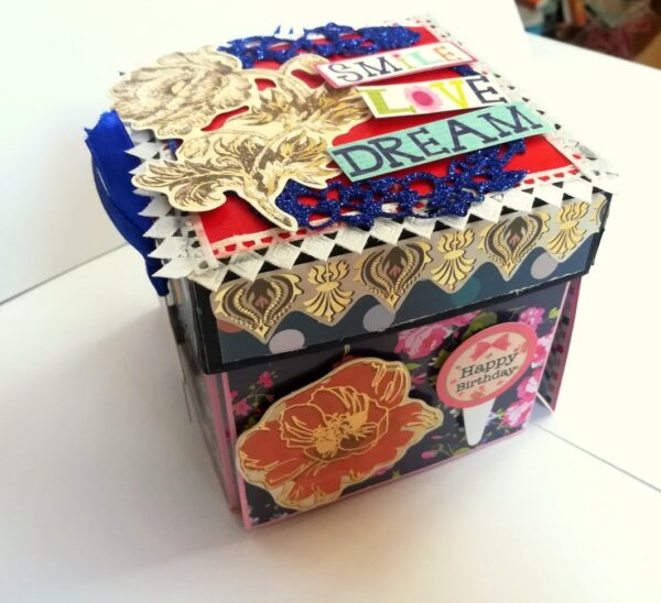 Blue Themed Birthday Explosion Box with Treasure Box image Blue Themed Birthday Explosion Box with Treasure Box image