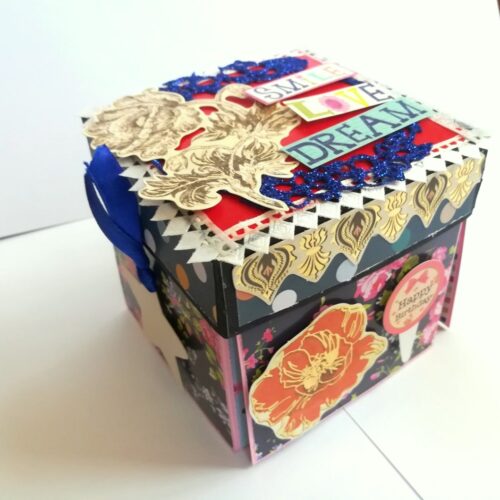 Blue Themed Birthday Explosion Box with Treasure Box image