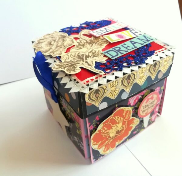 Blue Themed Birthday Explosion Box with Treasure Box image Blue Themed Birthday Explosion Box with Treasure Box image