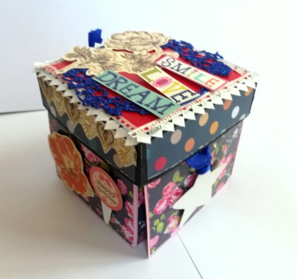 Blue Themed Birthday Explosion Box with Treasure Box image Blue Themed Birthday Explosion Box with Treasure Box image