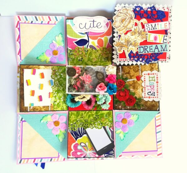 Blue Themed Birthday Explosion Box with Treasure Box image Blue Themed Birthday Explosion Box with Treasure Box image
