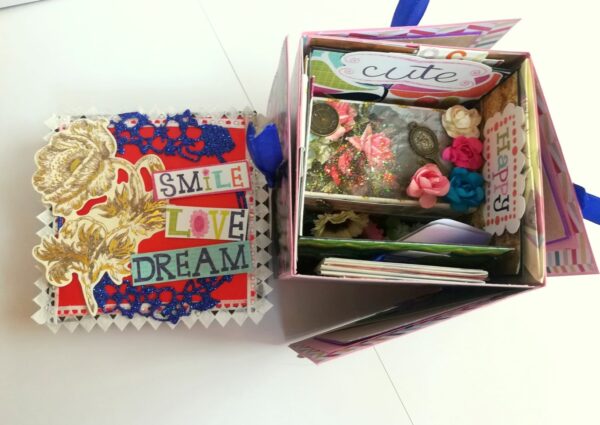 Blue Themed Birthday Explosion Box with Treasure Box image Blue Themed Birthday Explosion Box with Treasure Box image