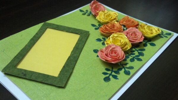 Yellow & Orange Roses Greeting Card image Yellow & Orange Roses Greeting Card image