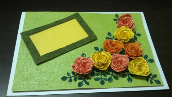 Yellow & Orange Roses Greeting Card image Yellow & Orange Roses Greeting Card image