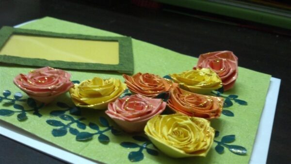 Yellow & Orange Roses Greeting Card image Yellow & Orange Roses Greeting Card image