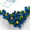 Blue Corner Quilled flowers Greeting card image