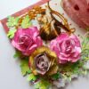 Romantic 3d Paper Hot Air Balloon with Handmade Roses Greeting Card image Romantic 3d Paper Hot Air Balloon with Handmade Roses Greeting Card image