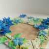 Sparkling Blue Handmade Paper Flowers Greeting Card Gift image