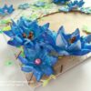 Sparkling Blue Handmade Paper Flowers Greeting Card Gift image