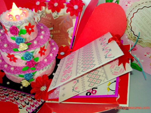 Love and Birthday Explosion Box With Battery Light Cake image