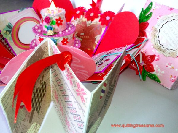 Love and Birthday Explosion Box With Battery Light Cake image