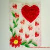 Dried Rose Petals In Heart Quilled Greeting Card image