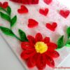 Dried Rose Petals In Heart Quilled Greeting Card image