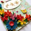 Quilled Flowers Corner Happy Birthday Greeting Card gift image Quilled Flowers Corner Happy Birthday Greeting Card gift image